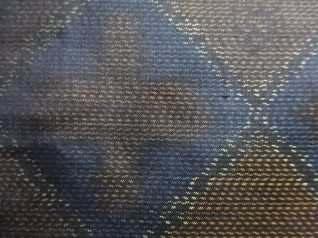 JAPANESE KIMONO / ANTIQUE KIMONO / SILK / DORO OSHIMA TSUMUGI / WOVEN FLOWER CREST